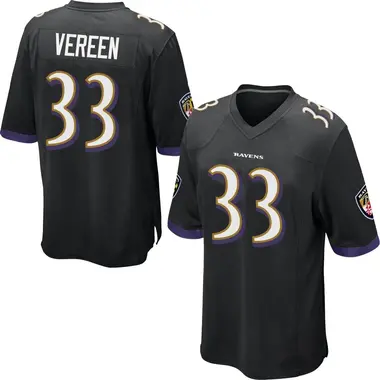 Men's Nike Baltimore Ravens David Vereen Jersey - Black Game