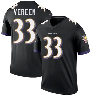Men's Nike Baltimore Ravens David Vereen Jersey - Black Legend