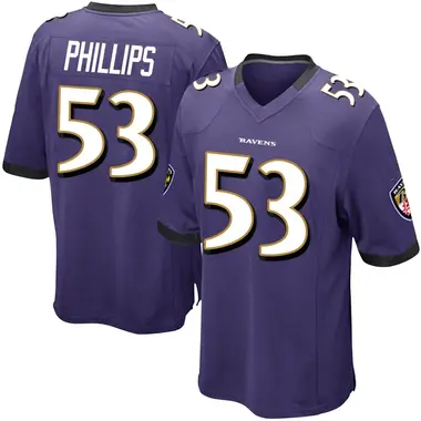 Men's Nike Baltimore Ravens Del'Shawn Phillips Team Color Jersey - Purple Game