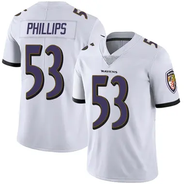 Men's Nike Baltimore Ravens Del'Shawn Phillips Vapor Untouchable Jersey - White Limited
