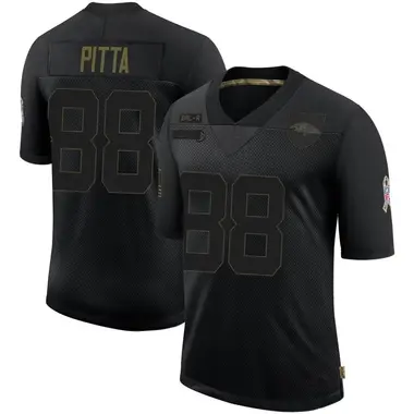 Men's Nike Baltimore Ravens Dennis Pitta 2020 Salute To Service Jersey - Black Limited
