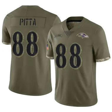 Men's Nike Baltimore Ravens Dennis Pitta 2022 Salute To Service Jersey - Olive Limited