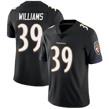 Men's Nike Baltimore Ravens Denzel Williams Alternate Vapor Untouchable Jersey - Black Limited