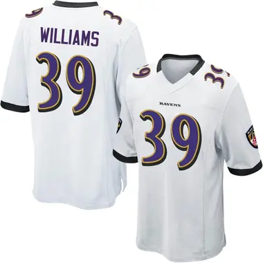 Men's Nike Baltimore Ravens Denzel Williams Jersey - White Game