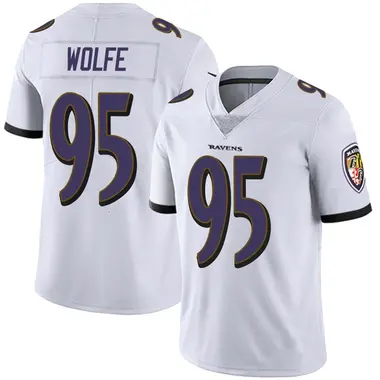 Men's Nike Baltimore Ravens Derek Wolfe Vapor Untouchable Jersey - White Limited