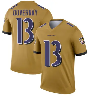 Men's Nike Baltimore Ravens Devin Duvernay Inverted Jersey - Gold Legend