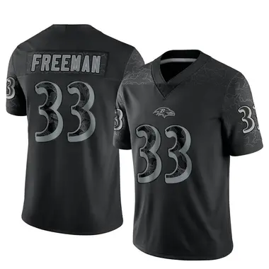Men's Nike Baltimore Ravens Devonta Freeman Reflective Jersey - Black Limited