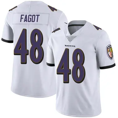 Men's Nike Baltimore Ravens Diego Fagot Vapor Untouchable Jersey - White Limited