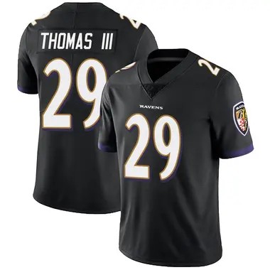 Men's Nike Baltimore Ravens Earl Thomas Alternate Vapor Untouchable Jersey - Black Limited
