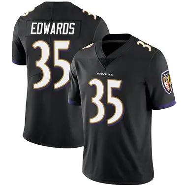 Men's Nike Baltimore Ravens Gus Edwards Alternate Vapor Untouchable Jersey - Black Limited