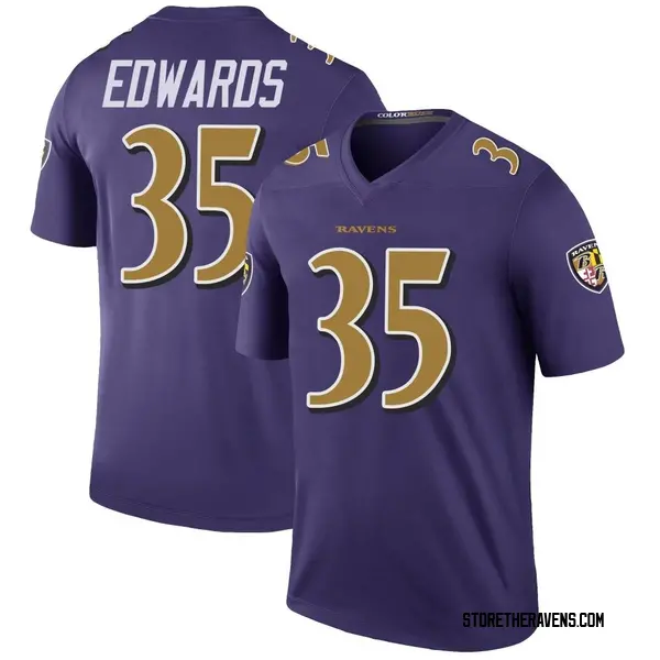 Men's Nike Baltimore Ravens Gus Edwards Color Rush Jersey - Purple Legend