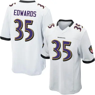 Men's Nike Baltimore Ravens Gus Edwards Jersey - White Game