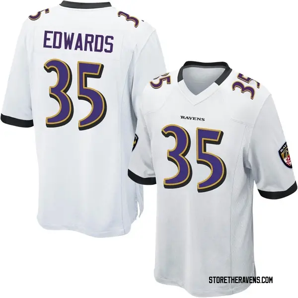 Men's Nike Baltimore Ravens Gus Edwards Jersey - White Game