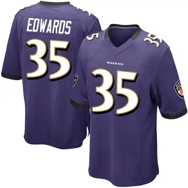 Men's Nike Baltimore Ravens Gus Edwards Team Color Jersey - Purple Game