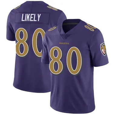 Men's Nike Baltimore Ravens Isaiah Likely Color Rush Vapor Untouchable Jersey - Purple Limited