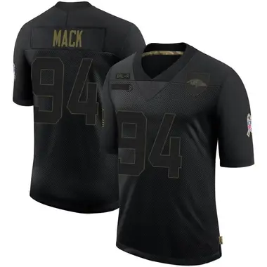 Men's Nike Baltimore Ravens Isaiah Mack 2020 Salute To Service Jersey - Black Limited
