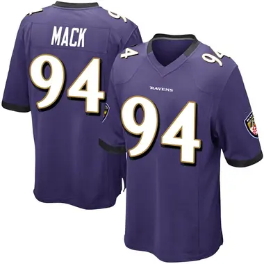 Men's Nike Baltimore Ravens Isaiah Mack Team Color Jersey - Purple Game