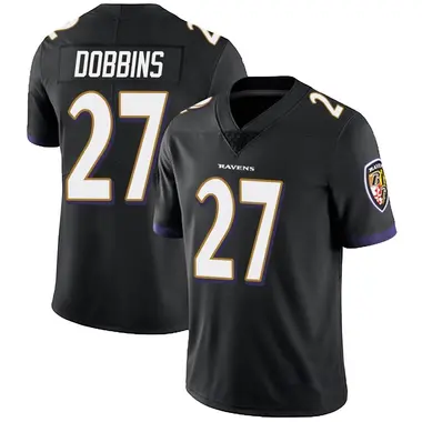 Men's Nike Baltimore Ravens J.K. Dobbins Alternate Vapor Untouchable Jersey - Black Limited