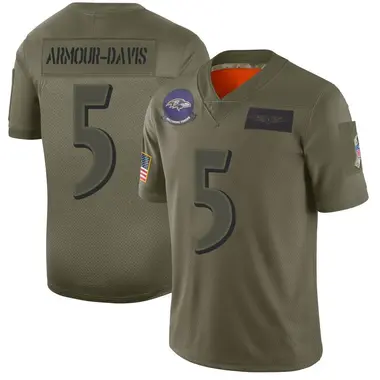 Men's Nike Baltimore Ravens Jalyn Armour-Davis 2019 Salute to Service Jersey - Camo Limited