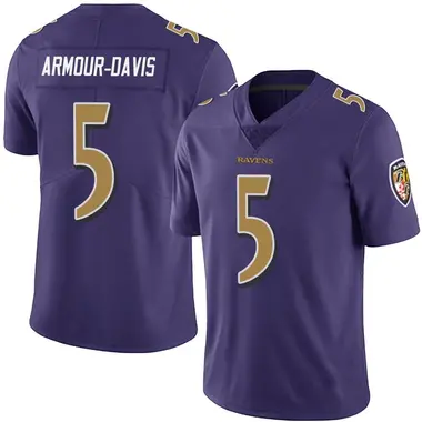 Men's Nike Baltimore Ravens Jalyn Armour-Davis Team Color Vapor Untouchable Jersey - Purple Limited