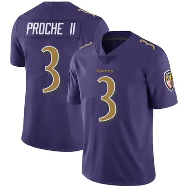 Men's Nike Baltimore Ravens James Proche II Color Rush Vapor Untouchable Jersey - Purple Limited