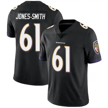 Men's Nike Baltimore Ravens Jaryd Jones-Smith Alternate Vapor Untouchable Jersey - Black Limited
