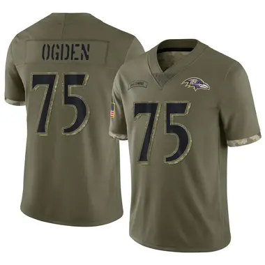 Men's Nike Baltimore Ravens Jonathan Ogden 2022 Salute To Service Jersey - Olive Limited
