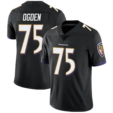 Men's Nike Baltimore Ravens Jonathan Ogden Alternate Vapor Untouchable Jersey - Black Limited
