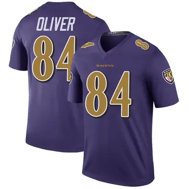 Men's Nike Baltimore Ravens Josh Oliver Color Rush Jersey - Purple Legend