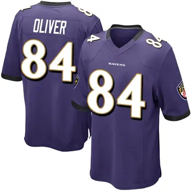 Men's Nike Baltimore Ravens Josh Oliver Team Color Jersey - Purple Game
