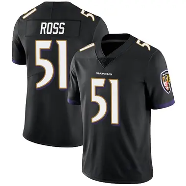 Men's Nike Baltimore Ravens Josh Ross Alternate Vapor Untouchable Jersey - Black Limited