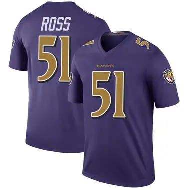 Men's Nike Baltimore Ravens Josh Ross Color Rush Jersey - Purple Legend