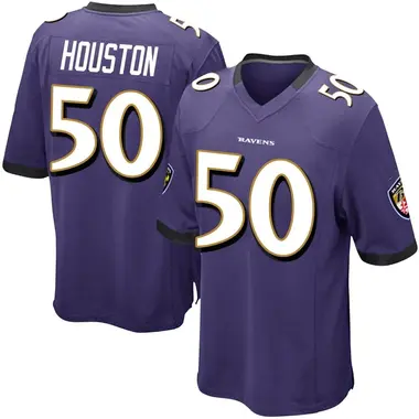 Men's Nike Baltimore Ravens Justin Houston Team Color Jersey - Purple Game