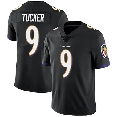 Men's Nike Baltimore Ravens Justin Tucker Alternate Vapor Untouchable Jersey - Black Limited