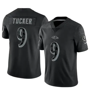 Men's Nike Baltimore Ravens Justin Tucker Reflective Jersey - Black Limited