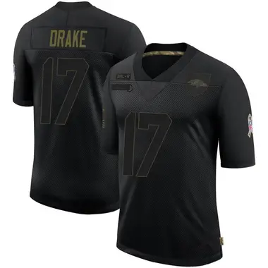 Men's Nike Baltimore Ravens Kenyan Drake 2020 Salute To Service Jersey - Black Limited