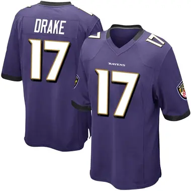 Men's Nike Baltimore Ravens Kenyan Drake Team Color Jersey - Purple Game