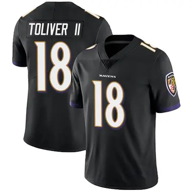 Men's Nike Baltimore Ravens Kevin Toliver II Alternate Vapor Untouchable Jersey - Black Limited