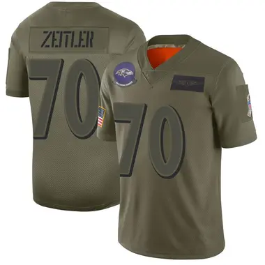 Men's Nike Baltimore Ravens Kevin Zeitler 2019 Salute to Service Jersey - Camo Limited