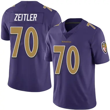 Men's Nike Baltimore Ravens Kevin Zeitler Team Color Vapor Untouchable Jersey - Purple Limited