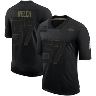 Men's Nike Baltimore Ravens Kristian Welch 2020 Salute To Service Jersey - Black Limited