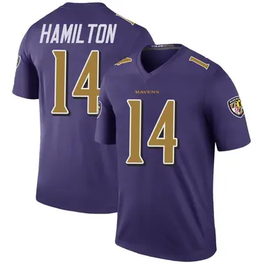 Men's Nike Baltimore Ravens Kyle Hamilton Color Rush Jersey - Purple Legend