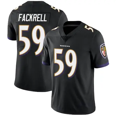 Men's Nike Baltimore Ravens Kyler Fackrell Alternate Vapor Untouchable Jersey - Black Limited