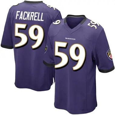 Men's Nike Baltimore Ravens Kyler Fackrell Team Color Jersey - Purple Game