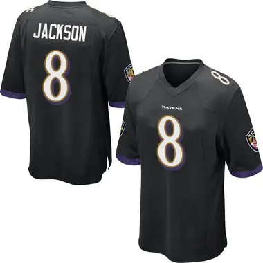 Men's Nike Baltimore Ravens Lamar Jackson Jersey - Black Game