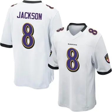 Men's Nike Baltimore Ravens Lamar Jackson Jersey - White Game