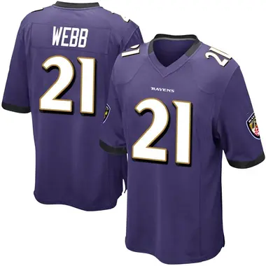 Men's Nike Baltimore Ravens Lardarius Webb Team Color Jersey - Purple Game