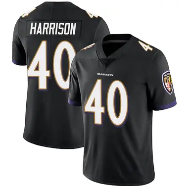 Men's Nike Baltimore Ravens Malik Harrison Alternate Vapor Untouchable Jersey - Black Limited