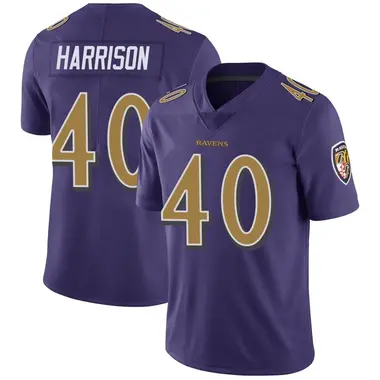 Men's Nike Baltimore Ravens Malik Harrison Color Rush Vapor Untouchable Jersey - Purple Limited