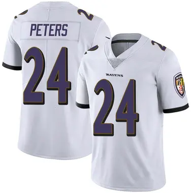 Men's Nike Baltimore Ravens Marcus Peters Vapor Untouchable Jersey - White Limited